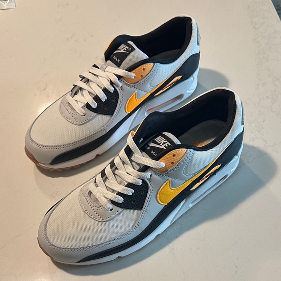 Nike Other - NEW! 10.5 Men's Air Max 90 Gum Bottoms! Ochre Yellow, Grey, White and Black